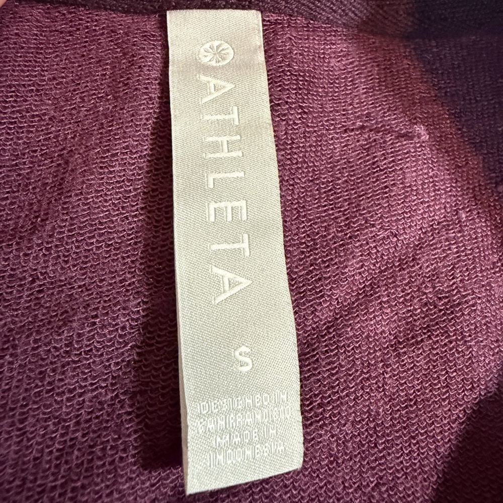 Athleta‎ Yoga Tie-Back Sweatshirt – Agate Purple 🟣🧘‍♀️ - Picture 3 of 6
